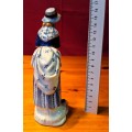 Vintage Blue & White Capodimonte Italian Porcelain Lady figurine