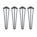 40cm - SET OF 4 - HAIRPIN COFFEE / SIDE TABLE LEGS - POWDER COATED