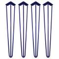 4 x Hairpin Legs  - 70cm - Desk / Dining Table. Powder Coated Blue
