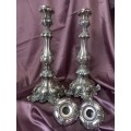 Exquisite antique set of Silver candle holders