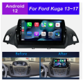 High Spec Android Ips touch Screen With Wireless Carplay Compatible with Ford Kuga 2013 - 2017