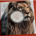 SA MINT-2022 BIG 5 SERIES- LION - 1 Oz FINE SILVER COIN IN DISPLAY SLEEVE- CERTIFIED
