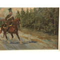 Oil painting Jerzy Kossak oil on board oil-102 image size 35-50 cm, framed