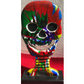 Ted Wasi TW-wood sculpture-11/06 hight 34 cm `Skull Zondaro`