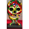 Ted Wasi TW-wood sculpture-13/01 hight 31 cm `Skull from another planet`