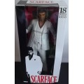 18 Inch Motion-Activated Talking SCARFACE TONY MONTANA WHITE SUIT ! NECA Mint In UNOPENED Box