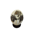 Engraved Ostrich Egg with Stand