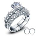 0.98ct Superb Vintage Style Simulated Diamond Wedding Ring Set