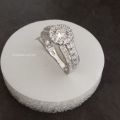 SOLID STERLING SILVER Superb 2.68ct Halo Engagement Ring