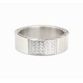 NEW!! Mirror Polish Stainless Micro Pave Ring size 14