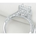 SOLID STERLING SILVER!` 1.3 Carat Stunning Vintage Style Designer Wedding Ring Set