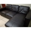 Gail Corner Chaise (Bonded Leather L-Shape Couch) **Decofurn**GOOD CONDITION**