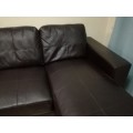 Gail Corner Chaise (Bonded Leather L-Shape Couch) **Decofurn**GOOD CONDITION**