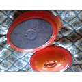 Le Creuset Casserole Dishes 22  (3.3 litres) bid for the pair