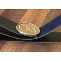 American Civil War Leather Belt with CSA Brass Buckle- (Replica)