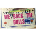 Pretoria News 1998 Currie Cup Final `WE BACK THE BULLS` x 2 Lamp Post poster - Blou Bulle vs WP --