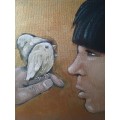FREE COURIER --- "BIRDS EYE VIEW" Painting by KAROO Artist, Cherie Roe Dirksen 200x200x20