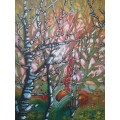 FREE COURIER --- "MIRKWOOD" Original Painting by KAROO Artist, Cherie Roe Dirksen 300x300x40