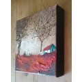 SALE + FREE COURIER - Original LANDSCAPE Painting on Boxed Canvas, SA Artist, Cherie Roe Dirksen