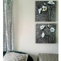 2 GORGEOUS POPPY PAINTINGS by South African Artist, Cherie Roe Dirksen --- Wall Art Botanical