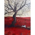 `BICYCLING WITH THE PACK`  Original Painting by Cherie Roe Dirksen - 40cm x 50cm