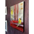 `DREAM WEAVERS` Large Original Painting on Boxed Canvas by Cherie Roe Dirksen - 56x71x4cm