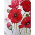 Original RED POPPY Painting by South African Artist, Cherie Roe Dirksen - Floral Botanical Wall Art