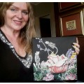 LOW STARTING PRICE - BOTANICAL Original ACRYLIC Painting by South African Artist, Cherie Roe Dirksen