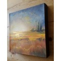 LOW STARTING PRICE- Original AARYLIC Landscape Painting by South African Artist, Cherie Roe Dirksen
