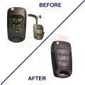 Kia Cerato - Picanto - Sportage - Hyundai i20 / i30 / iX35 - 3 Button Flip Key Case