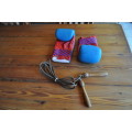 Vintage Title Boxing Gloves And Skipping Rope