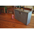Vintage Metal File Box With Handle