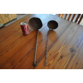 Two Vintage Copper Brass Metal Spoons
