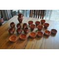 Terracotta Tapas Small Dishes Cups And Jug Portugal