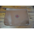 Vintage Vinyl Carry Bag With Red Cross
