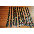 Black Ties With Multi Colour Musical Notes 10 In Total