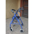 4 Wheel Walker With Brakes & Seat [FOR COLLECTION ONLY, NO POSTAGE]