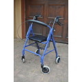 4 Wheel Walker With Brakes & Seat [FOR COLLECTION ONLY, NO POSTAGE]