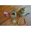 Vintage Brass Teapot With Stand And Burner (handle needs repair) Not Tested Selling As Is Hand