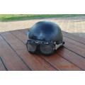 Vintage Motorcycle Helmet With Goggles