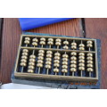 Vintage Chinese Mini Brass Abacus Calculator