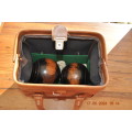 Vintage Lawn Bowls In Carry Bag Collectors Item