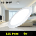 6W Round LED Panel light Recessed Kitchen Bathroom Downlight LED Ceiling