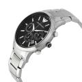 Mens Emporio Armani AR2434 Classic Stainless Steel Black Chronograph Watch