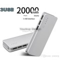 20 000mAh 3 USB Power Bank for Charging of Electronic Devices, LED power display  & Flashlight