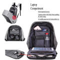 Anti-theft Mens Womens Laptop Notebook Backpack + USB Charging Port School Bag