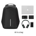 Anti-theft Mens Womens Laptop Notebook Backpack + USB Charging Port School Bag