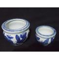 Set of Two Blue Bowls