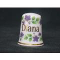 Lovely Porcelain Thimble ` DIANA` made in England
