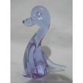 Lovely Lilac Glass Duck Paperweight